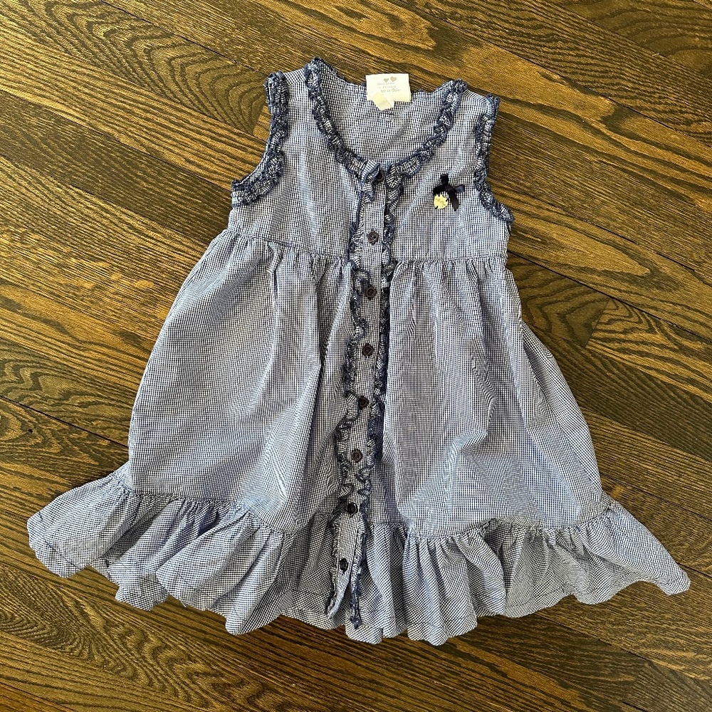 LE CHIC KIDSWEAR Girls Checked Cotton Dress 3-4Y / 104 cm